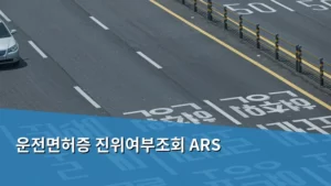 운전면허증 진위여부조회 ARS 이용 방법 및 주의사항 정리