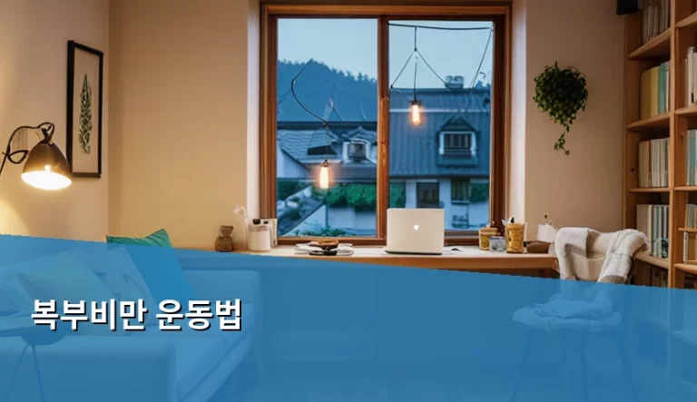 복부비만 운동법과 내장지방 감량 가이드