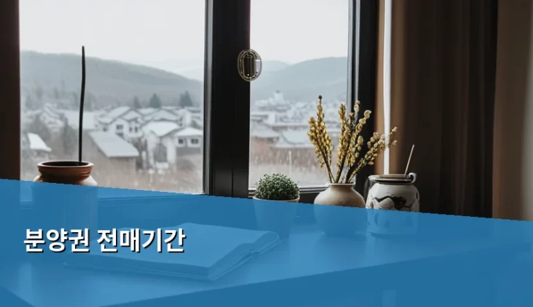 분양권 전매기간 확인 방법과 주의사항 정리