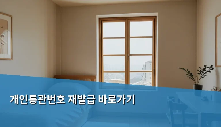 개인통관번호 재발급 바로가기 및 신청 방법 가이드