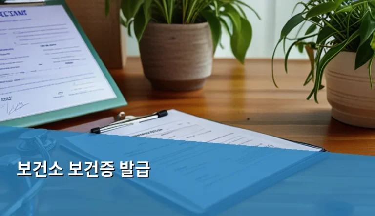 보건소 보건증 발급 절차와 유효기간 및 검사 항목 안내
