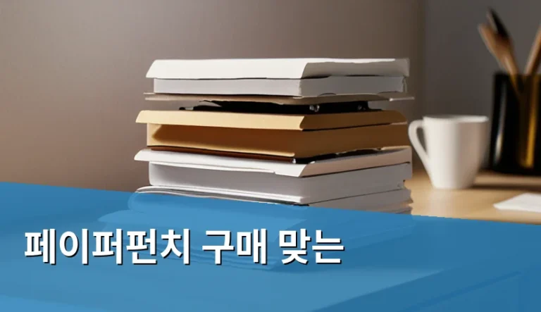 페이퍼펀치 구매 맞는 규격 무시했다가 낭패 보는 상황