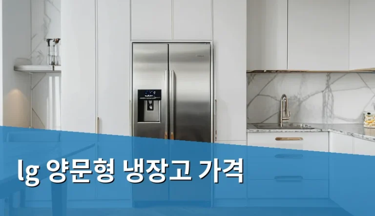 LG 양문형 냉장고 가격, 실제 구매가는 얼마나 차이 날까