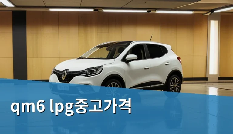 qm6 lpg중고가격 시세를 보고 예산을 짤 때 고려할 것들